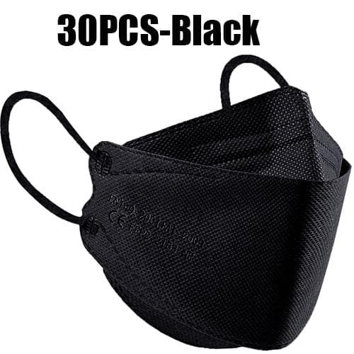 FFP2 Colorful Face Mask Mascarillas Anti-fog Dust Respirator Breathable KN95 Adult Masks 30PCS black