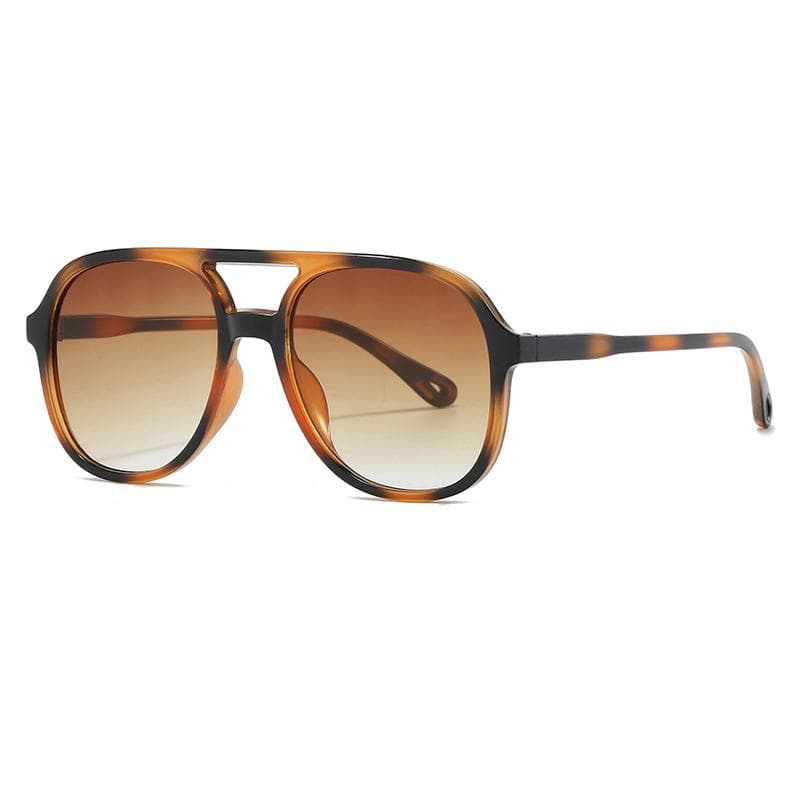 Vintage Unisex Big Square Sunglasses UV400 Protection Black Lens Designer Shades for Men Women
