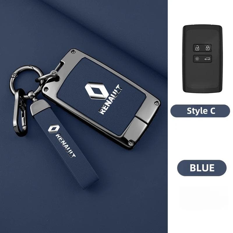 Hub Caps Zinc Alloy Car Key Case Cover Shell Keychain For Renault Koleos Captur Kadjar Megane Clio 5 Talisman Arkana Zoe Scenic