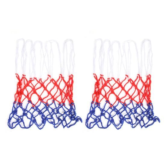 2 Pcs Basketball Net Replacement Thick Professional Basketball Net Heavy Duty Anti Whip Color Net Fits Standard Indoor or Outdoor Rims