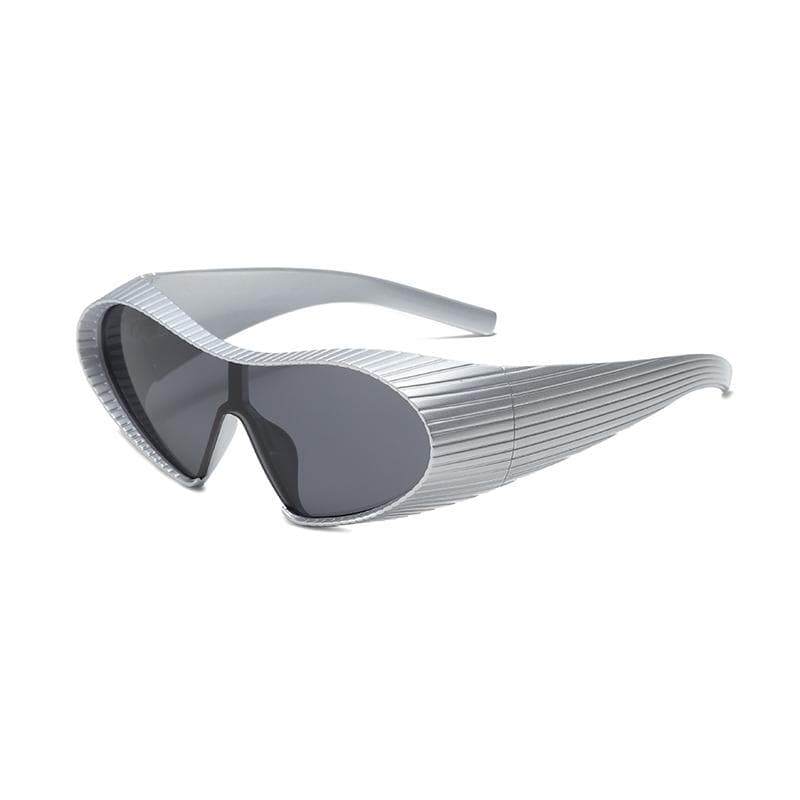 New Alien UV Resistant Sunglasses Punk Goggles Futuristic Y2K Large Frame Integrated Stylish 7751