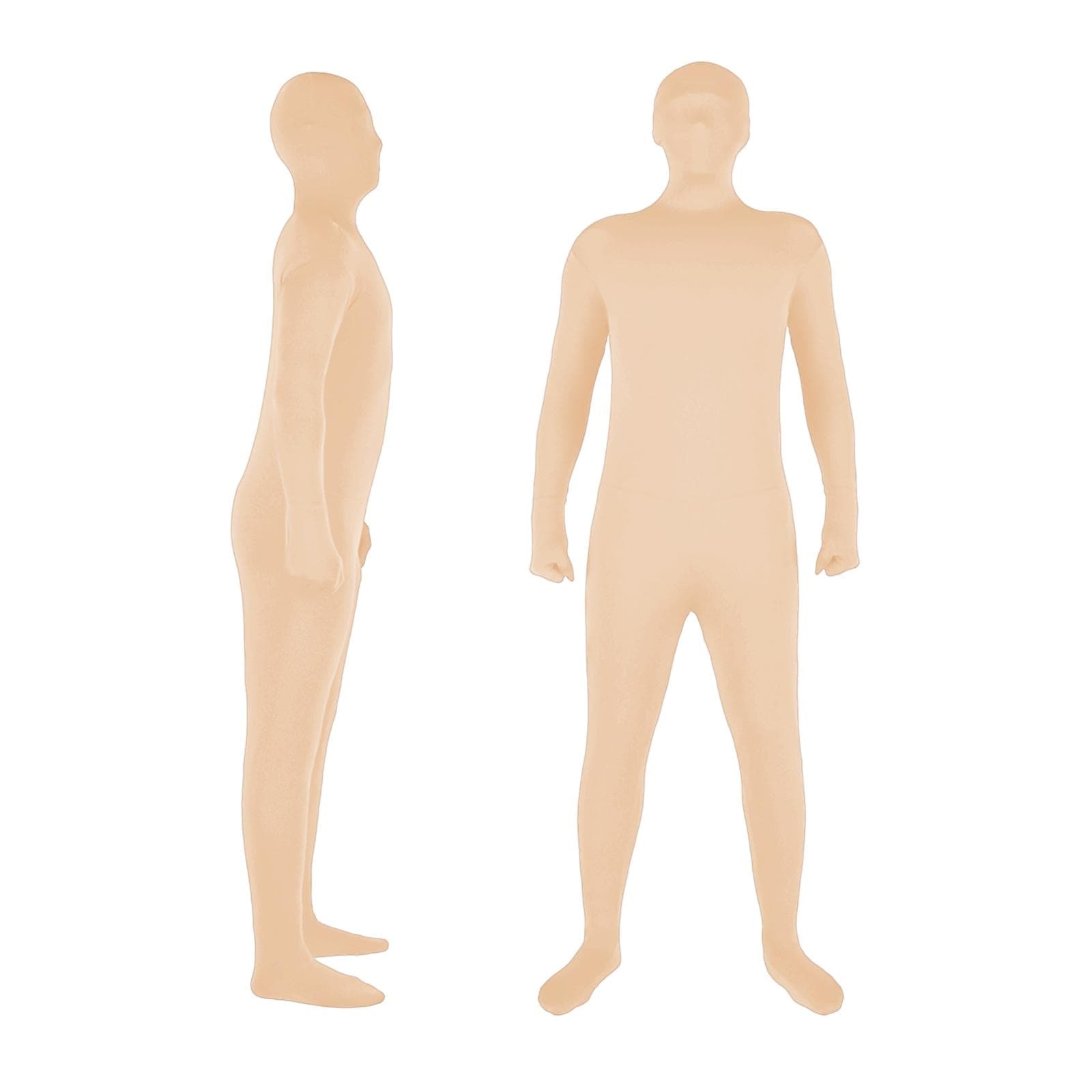 Full Body Photography Chromakey Suit Unisex Adult Bodysuit Stretch Costume for Photo Video Special 170cm khaki