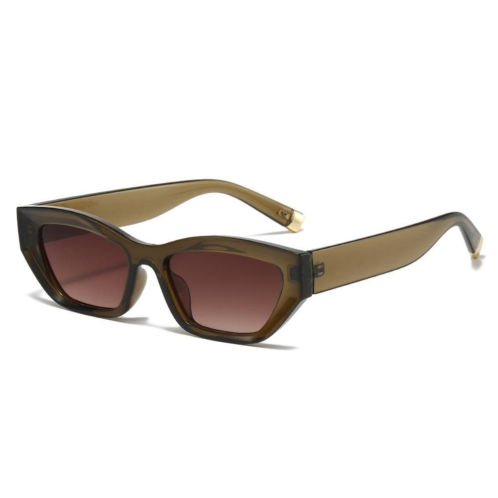 New Luxury Gradient Cat Eye Sunglasses Retro Leopard Print Metal Temple UV400 for Women Men as picture