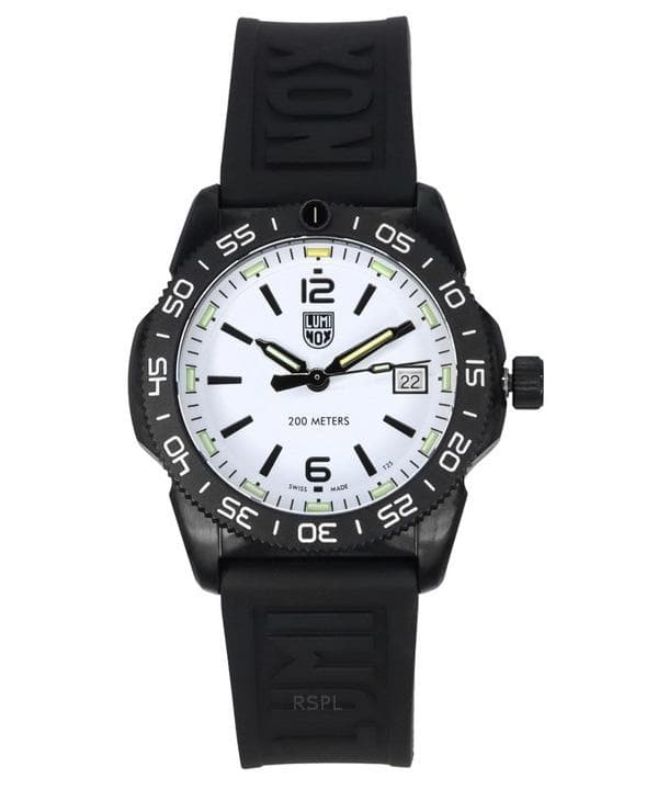 Luminox Pacific Diver Ripple Rubber Strap White Dial Quartz XS.3127M 200M Men's Watch white