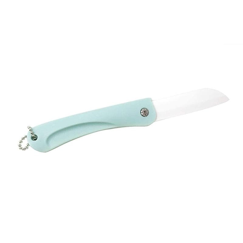 1PC Mini Ceramic Fruit Knife Kitchen And Bar Supplies Portable Folding Knife Creative Kitchen Fruit Knife Paring Knife blue