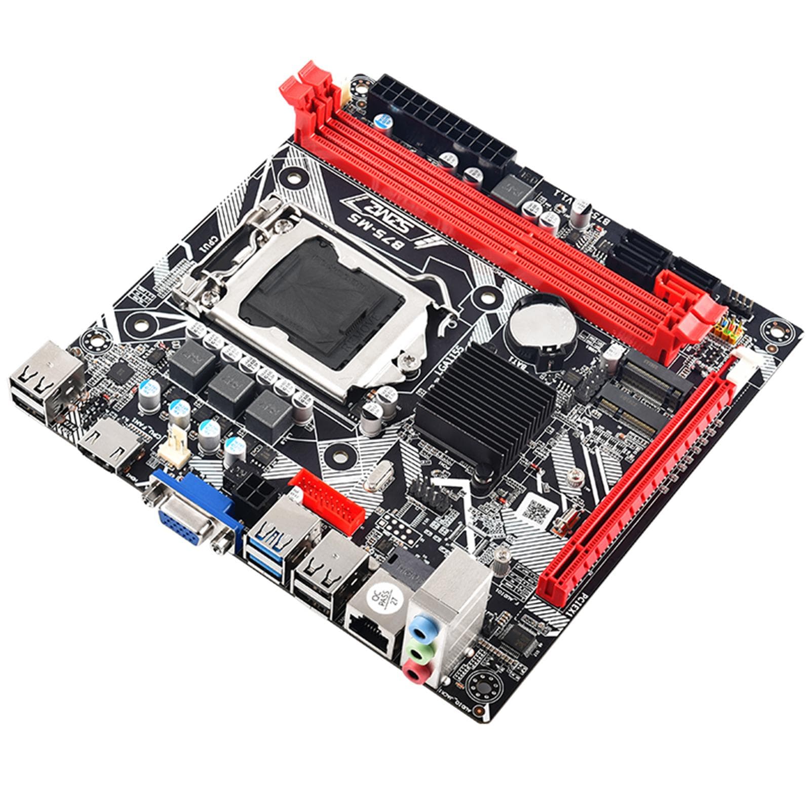 SZMZ LGA 1155 WiFi Desktop Home Office Gaming Motherboard PCIE 16X DDR3 16GB 100M Network Card black