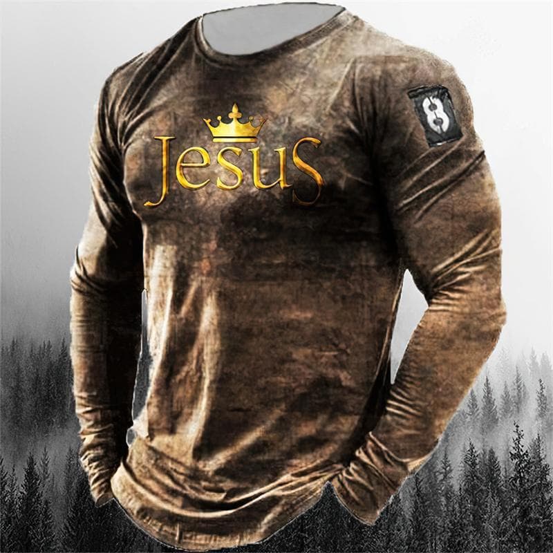 3D Heroic Templar T Shirt Men's Long Sleeve All-match Tops Fashion Street Hip Hop Cool Clothing Men Casual TShirts Oversized 6XL M