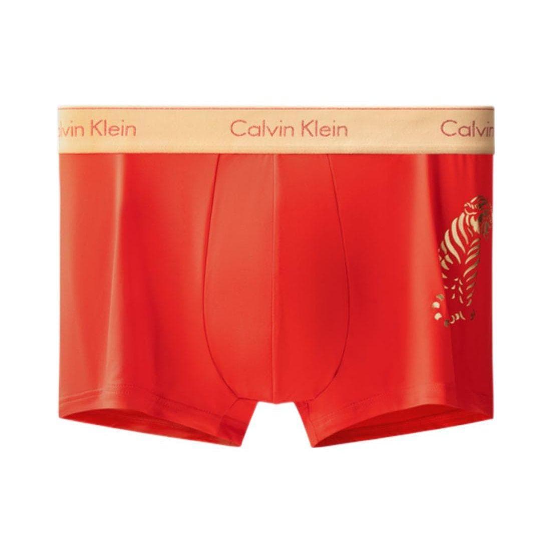 Calvin Klein Year Of The Tiger Limited Edition Gold Foil Tiger Print Boxer Briefs Men underwear Red NB3192-3RB M