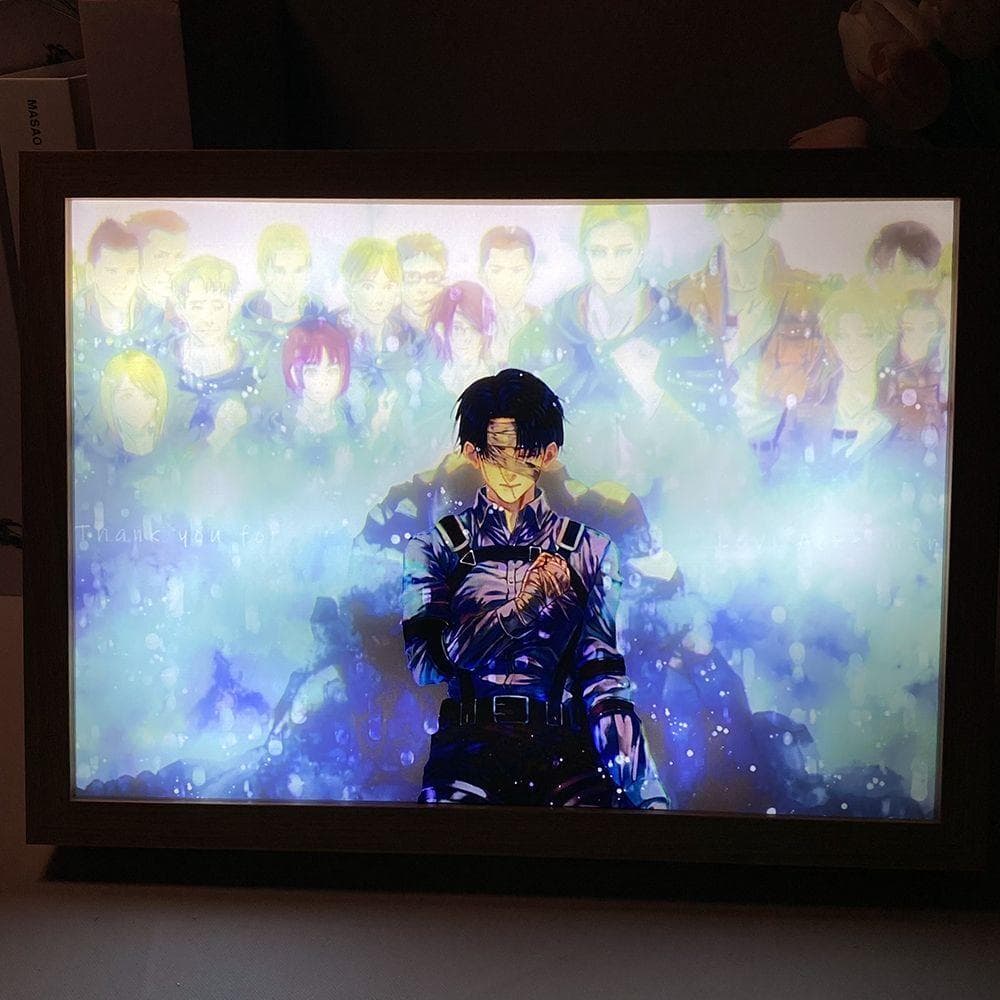 Attack On Titan LED Night Light Levi Mikasa EREN Light Painting