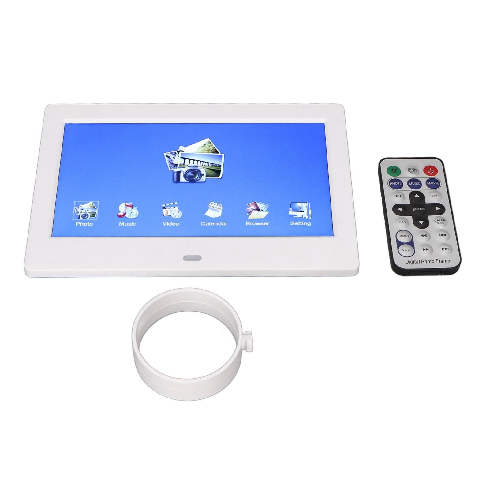 7 Inch Digital Picture Frame Multifunction Calendar Picture and Video Loop Playback Electronic UK Plug