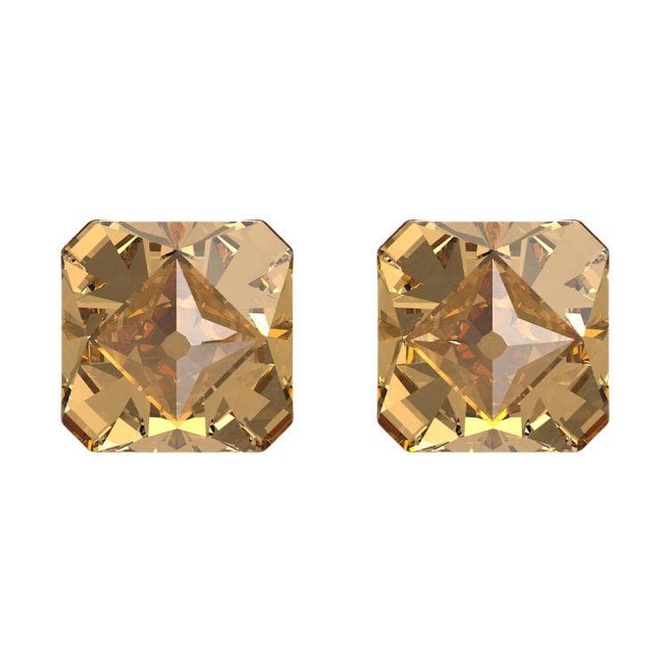 Swarovski Chroma Pyramid Cut Crystal Earrings Women earrings Yellow Gold 5613680 Box (Random Color)