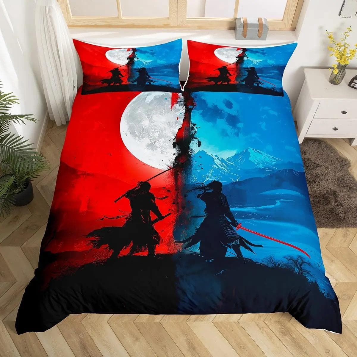 Taekwondo Duvet Cover Set King Queen Size,Chinese Martial Art Kung Fu Bedding Set,sport Theme Quilt Cover with 2 Pillowcases US Twin 172x218cm