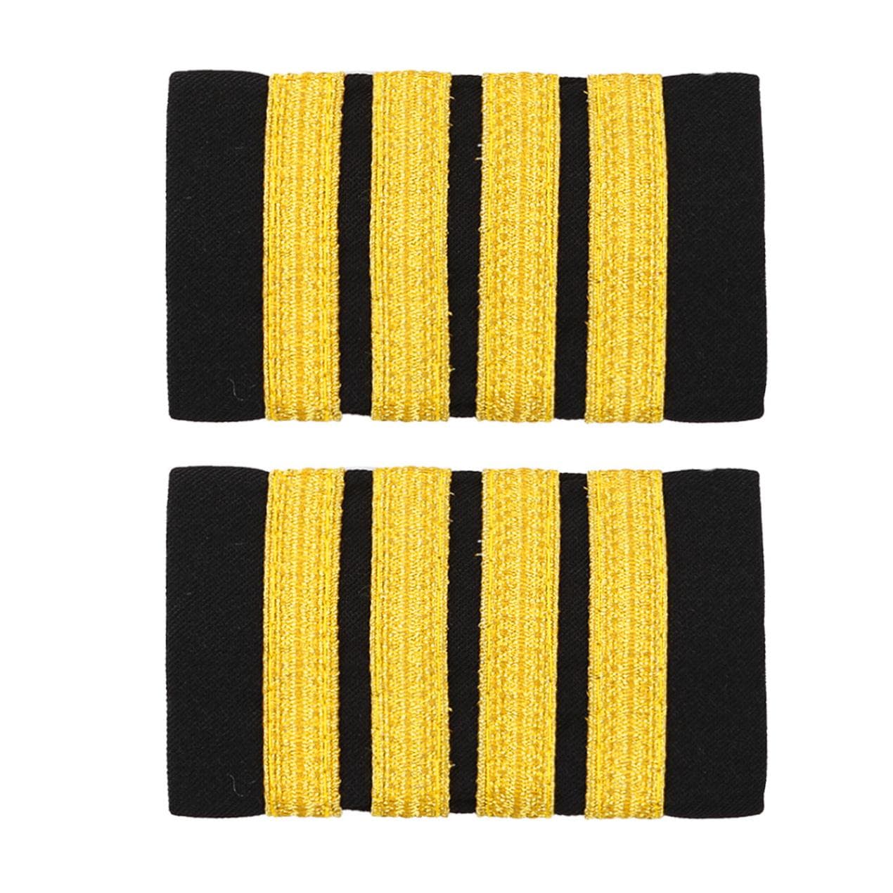 Pilot Uniform Epaulets Traditional Professional Pilot Aviators Epaulettes Shoulder Boards Badge Four Bars