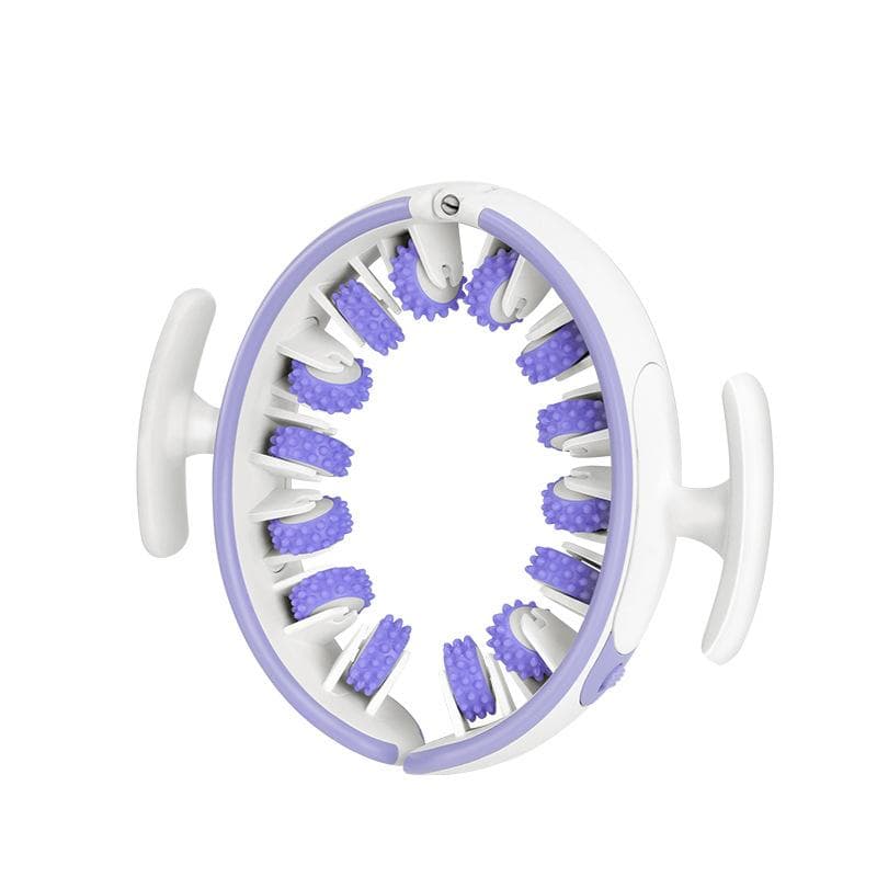 1 PC Ring Leg Beautifying Device Roller Massager Exercise Fitness Leg Slimming Device Waist Slimming Detachable Trainer purple