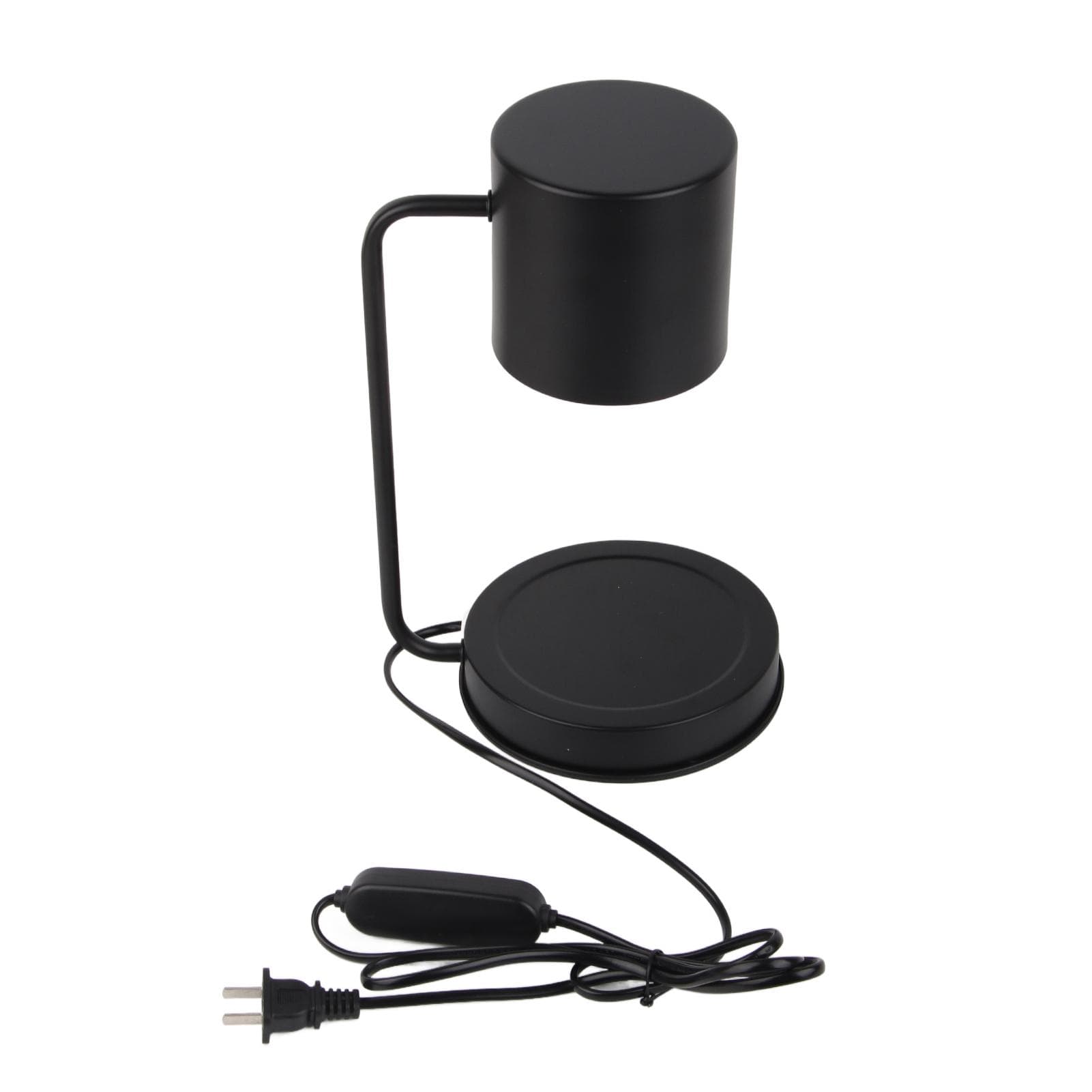 Aromatherapy Melting Wax Lamp Metal Table Dimmable Fragrance Candle Warmer Lamp with Timer for black