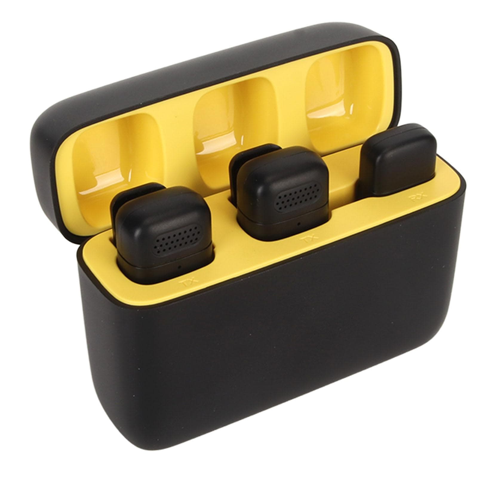 Wireless Lavalier Microphone Noise Reduction 2.4G Type C Receiver Mini Lapel Mic with Charging Case