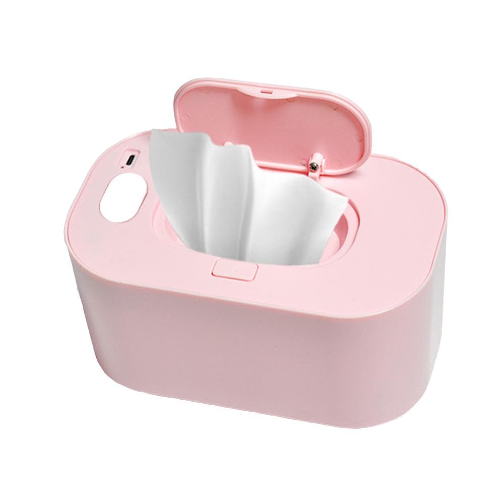 Baby Wipe Warmer with Digital Display Large Capacity Baby Wet Wipes Warmer Dispenser USB Powered, Constant Temperature pink