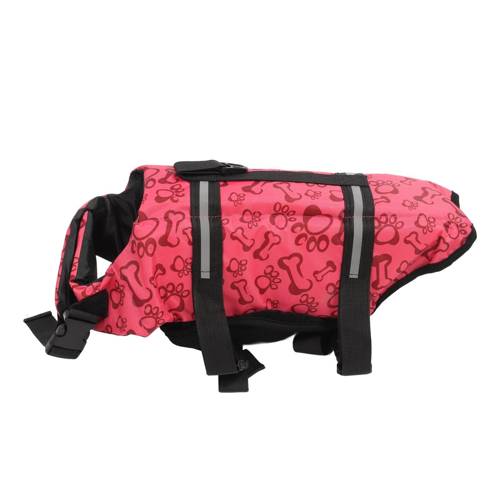 Dog Life Jacket Comfortable Adjustable High Visibility High Flotation Pet Life Vest for Swimming M (Recommended Weight 3?6.5kg/6.6?14.3lb) rose red