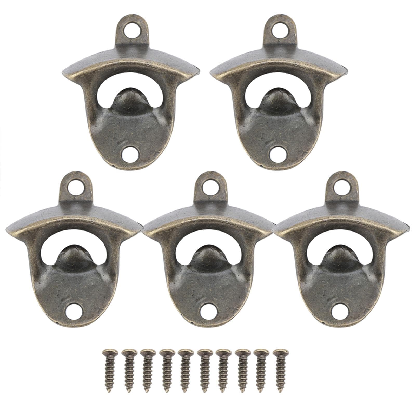 Wall Mounted Zinc Alloy Beer Bottle Opener Soda Glass Caps Remover Open Tool for Home Bar(5pcs)