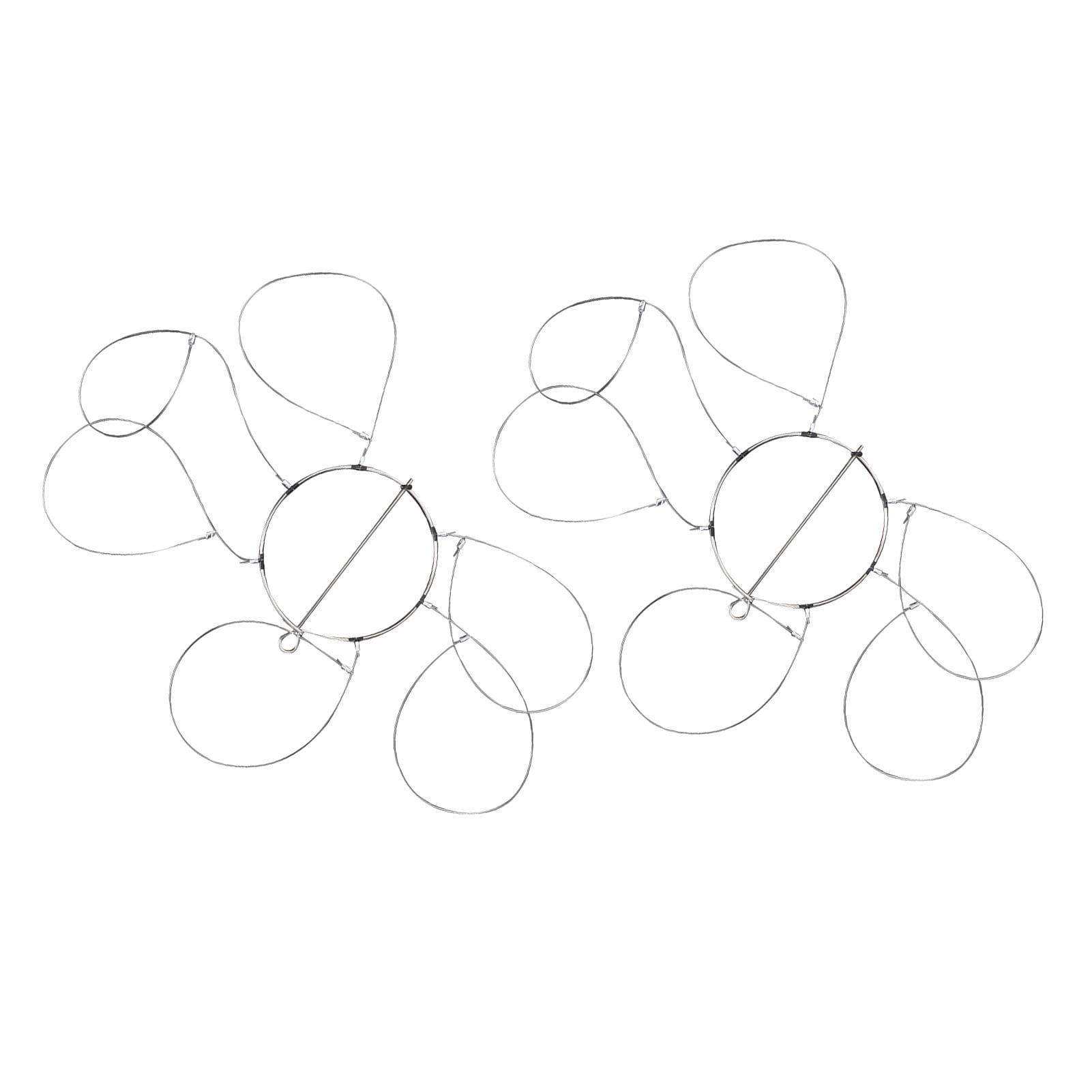 Crab Snare Trap 6 Loops Stainless Steel Rustproof 8.5cm Diameter Reusable Snare Ring for Crabbing