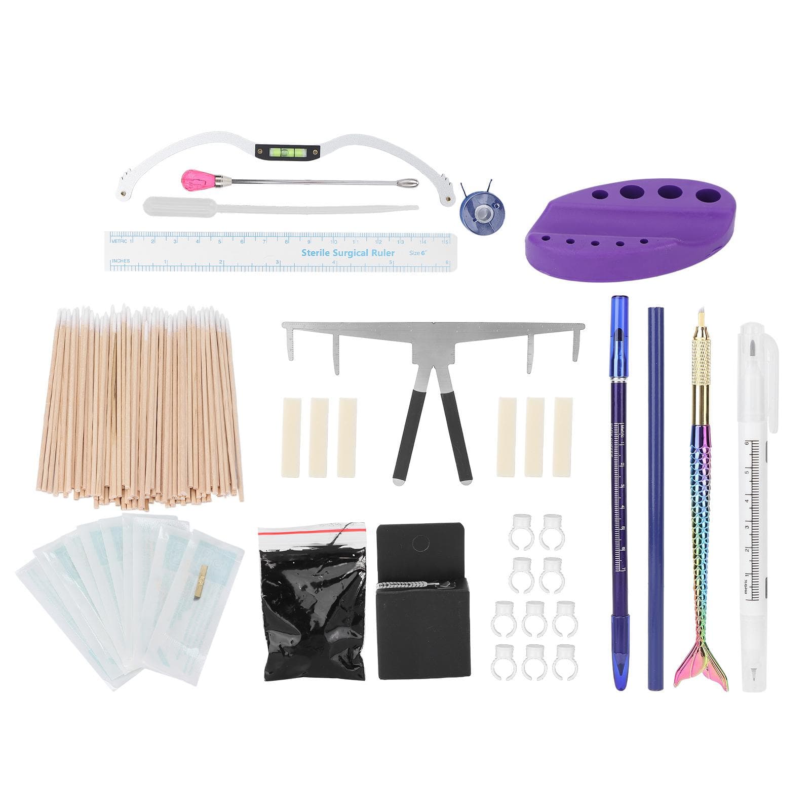 Eyebrow Tattoo Tool Set Semi Permanent Complete Tattoo Practice Tool Kit for Beignners Eyebrows