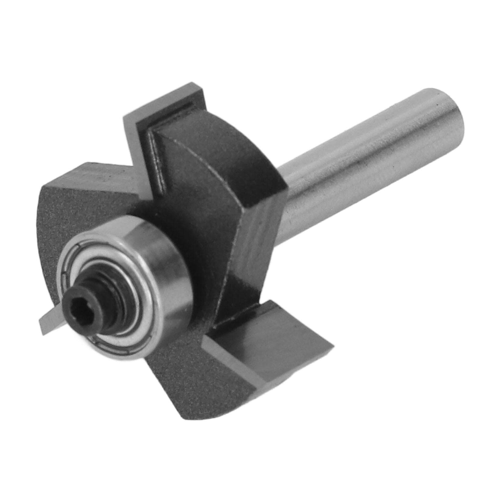 T Slot Router Bit 14 Shank 38 Depth 3 Flute Track Bit with Bearing Slotting Cutter for Plywood