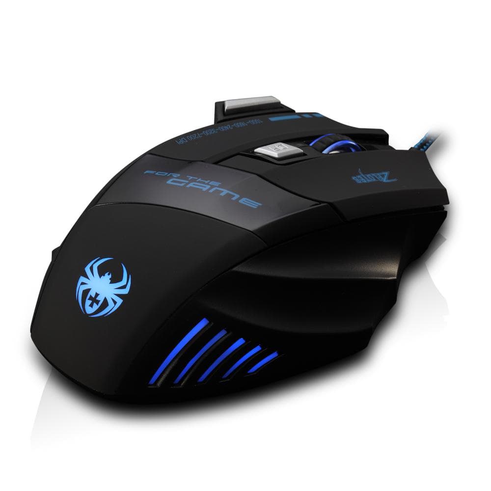 ZELOTES T-80 Gaming Mouse 7200 DPI Backlight Multi Color LED Optical 7 Button Mouse Gamer USB Wired