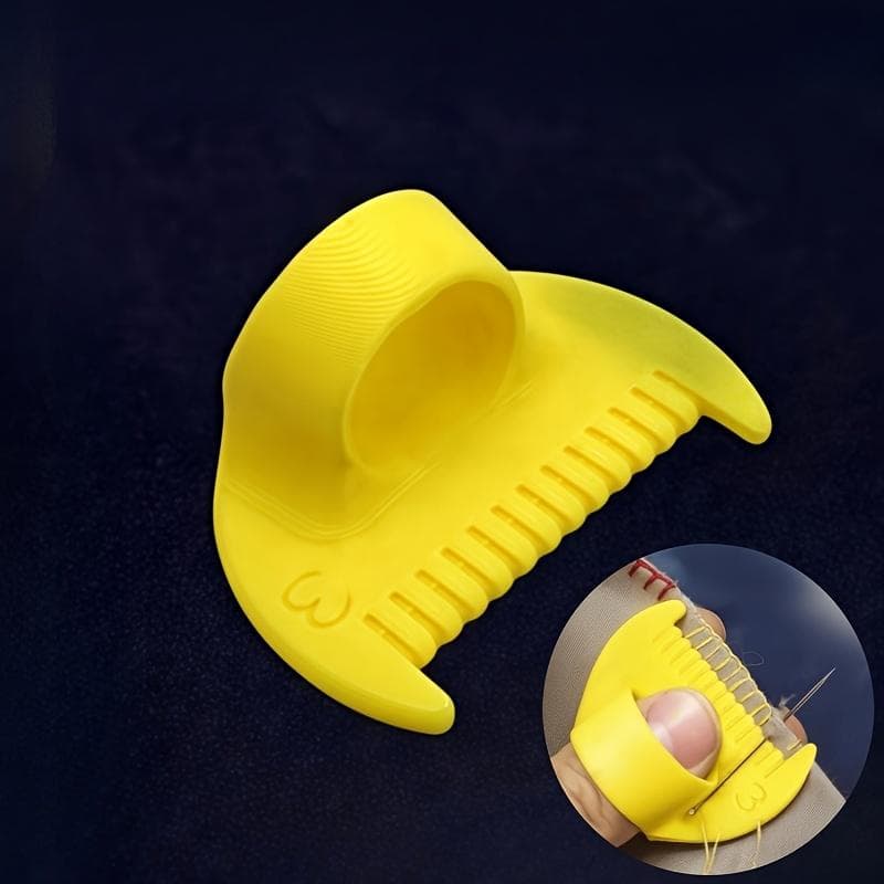Simple Stitching Tools - Durable Plastic Edge Stitch Lock and Sewing Tools for Beginners and Seniors, 4mm and 3mm Spacing, Perfect for DIY Hand Yellow ( 3mm)