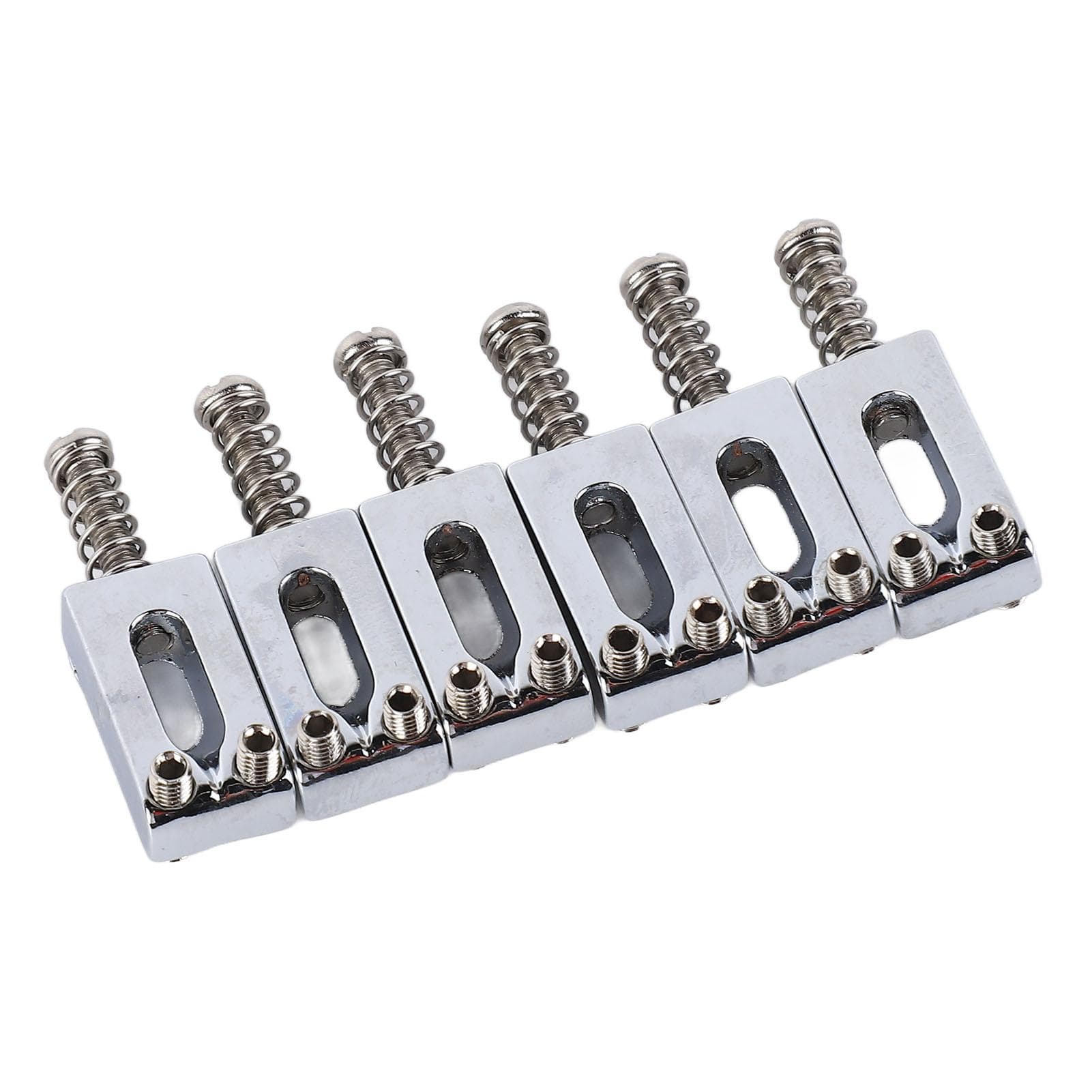 6 Pcs Electric Guitar Bridge Saddle Standard Zinc Alloy Guitar Tremolo Bridge Roller Saddles for silver