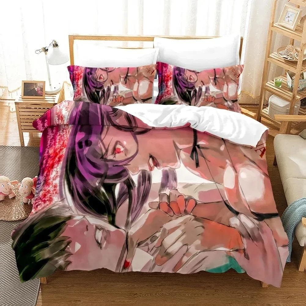 3D Printed Cartoons Tokyo Ghoul Kaneki Ken Bedding Set Duvet Cover Double Twin Full Queen King Adult Kids Bedclothes Quilt Cover 70x133cm 2pcs