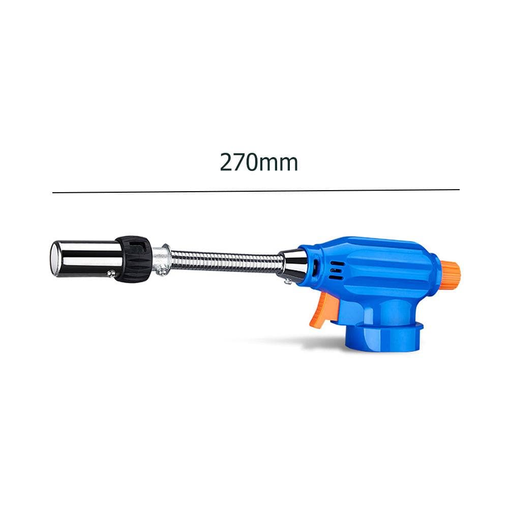 Metal Flame Gun Butane Gas Burner with Hose Spray Head Welding Torch Outdoor Camping BBQ Lighter Flamethrower Welding Equipment
