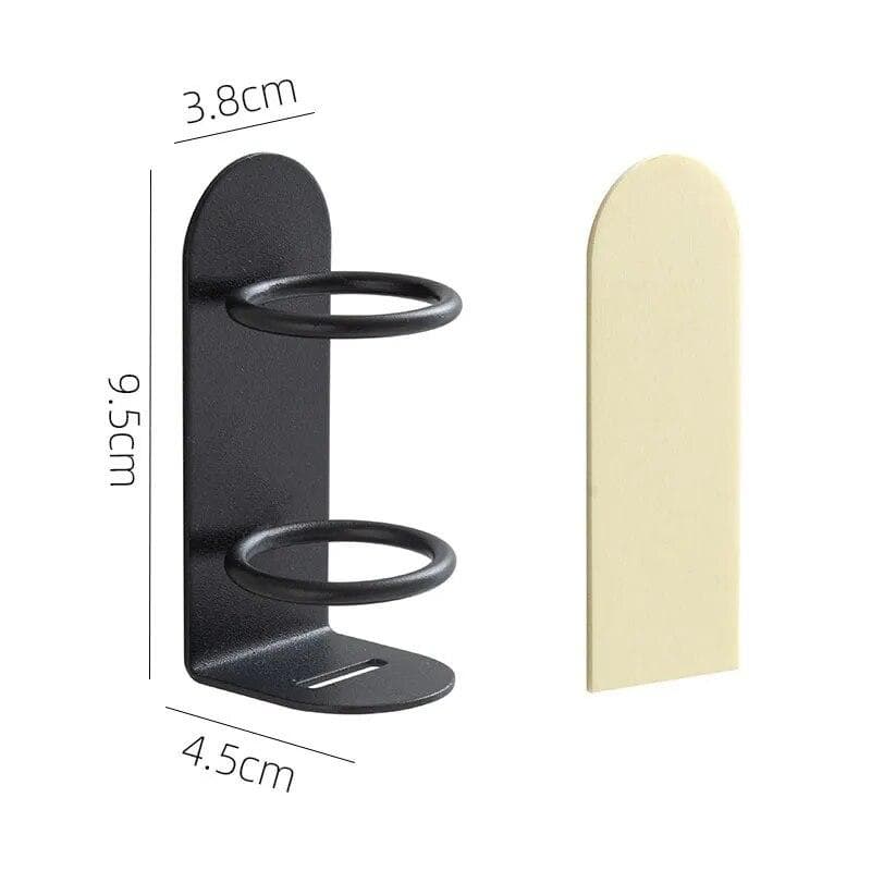 Wall-Mounted Electric Toothbrush Holder Punch-free Razor Holder Storage Shelf Toothbrush Organizer Bathroom Accessories black