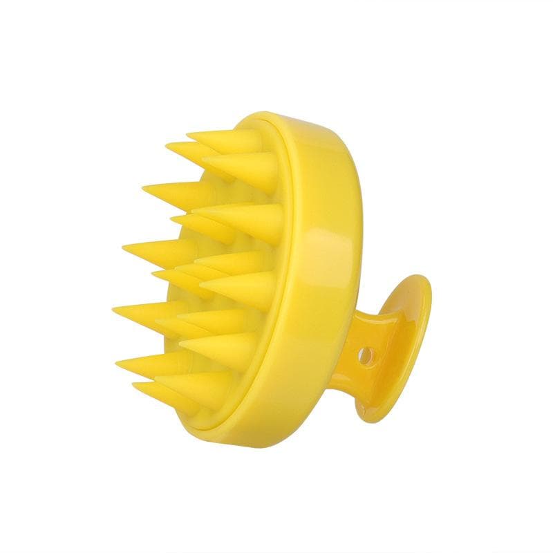 Silicone Head Scalp Massage Comb Shampoo Brush Hair Washing Comb Body Massage Brush Bath Shower Brush Salon Hairdressing Tool yellow