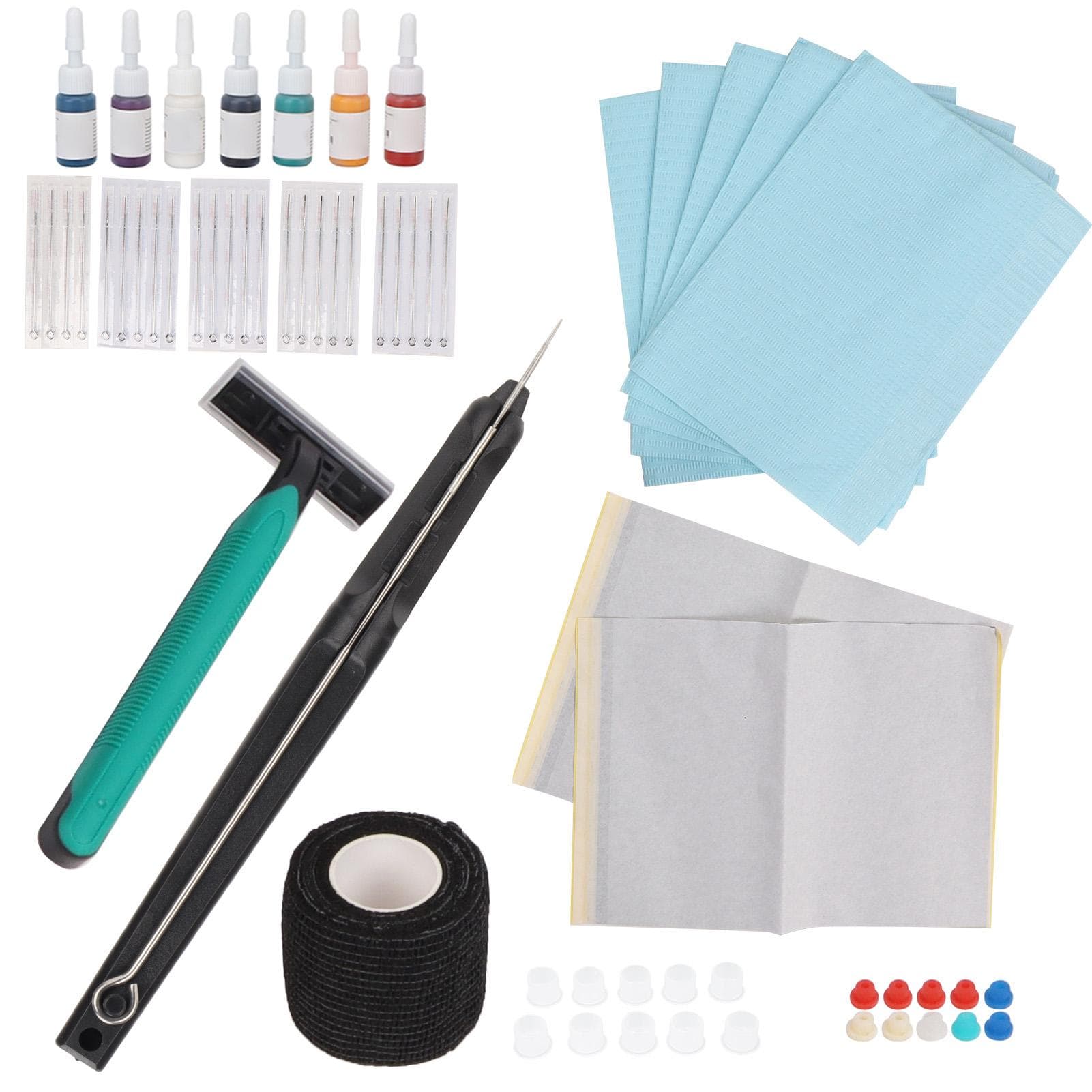 DIY Tattoo Stick Pen Stainless Steel Tattoo Needles Elastic Bandage Tattoo Inks Traditional Tattoo