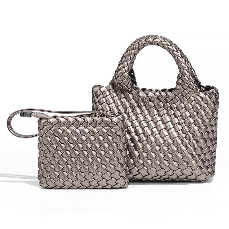 Fashionable Versatile Hand-held Woven Women's Bag, Casual Vegetable Basket, Crossbody Bag, Hand-held Mother and Child Bag