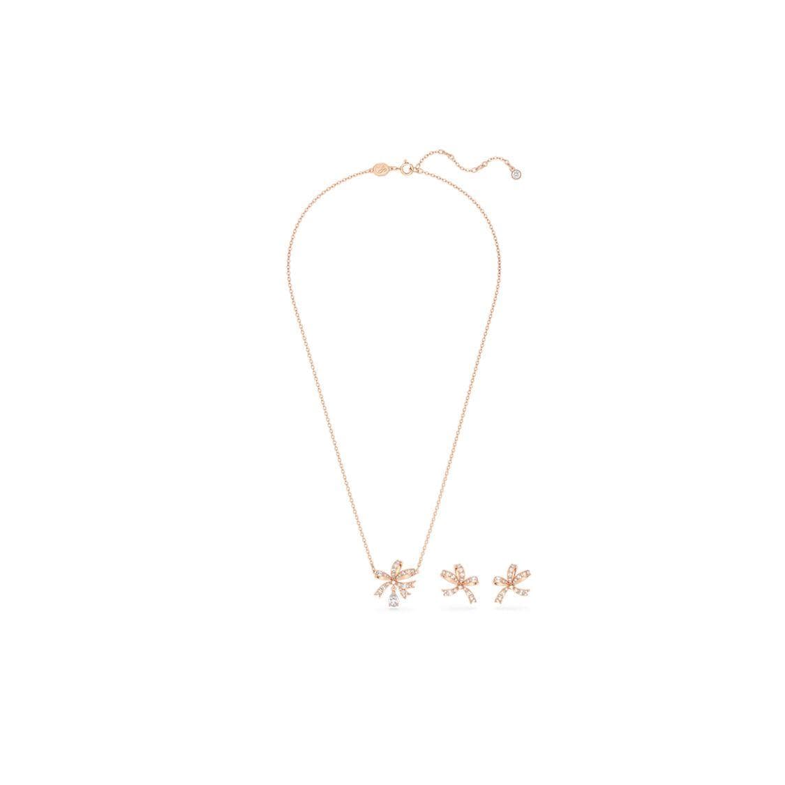 Swarovski Hyperbola Fashion Trend Bow Necklace Women necklace 5661680 Box (Random Color)