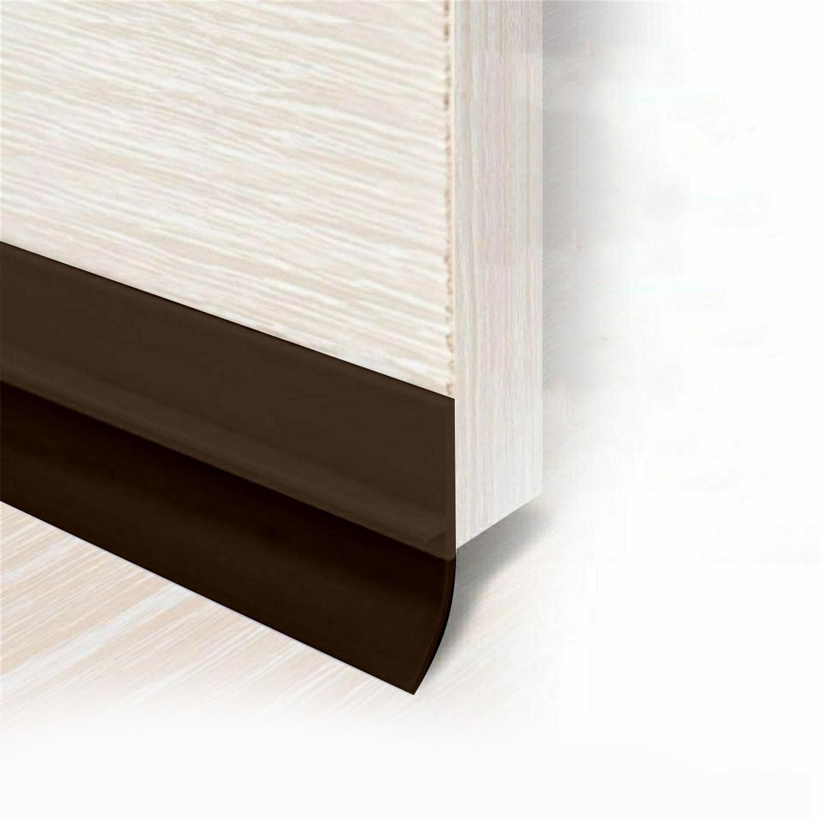 Door Edge Strip Bottom Sealing Self Adhesive Dust Proof Soundproofing Weather Protection Trim Brown brown