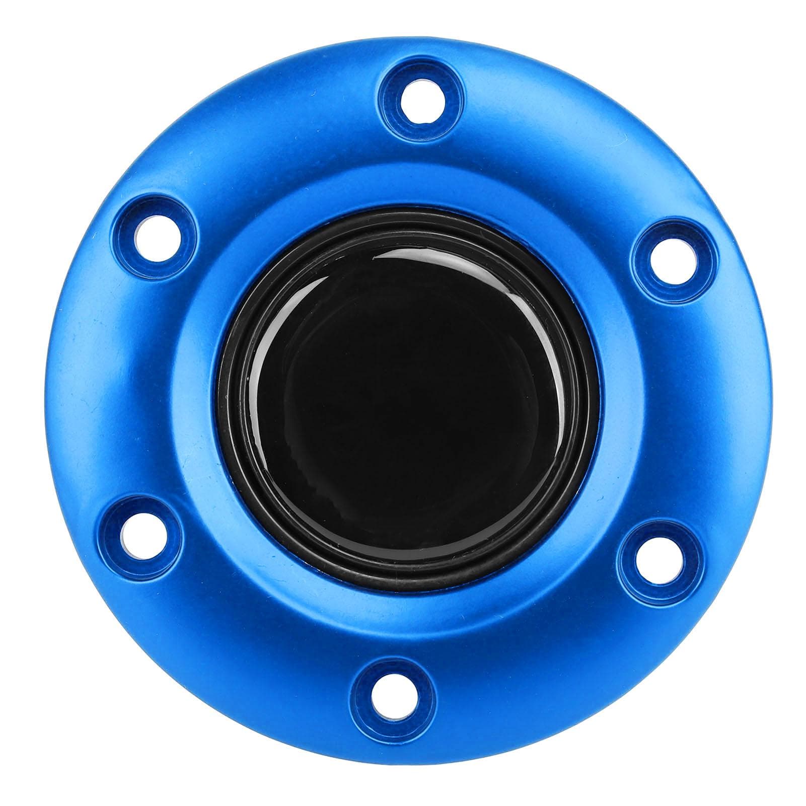 Car Steering Wheel Center Cap Interior Steering Wheel Horn Button Switch for 6 Hole Steering Wheel blue