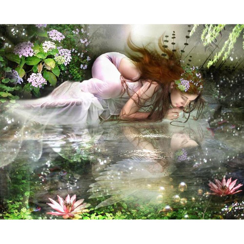 5D DIY Diamond Embroidery Beauty on The River Diamond Painting Cross Stitch 20X30CM