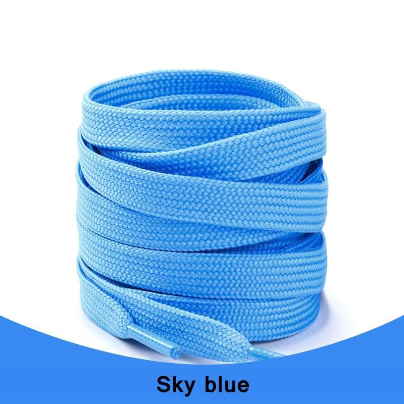 1Pair Sneakers Shoelaces Shoes Accessories Laces for Shoes Unisex Flat Shoe Lace Classic Shoelace Solid Color Shoe Strings 140cm sky blue