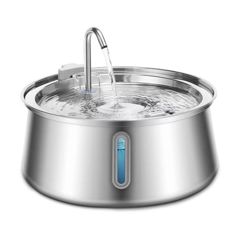 4L Stainless Steel Pet Water Dispenser - Intelligent Automatic Circulation Filter for Cats Pet Water Dispenser