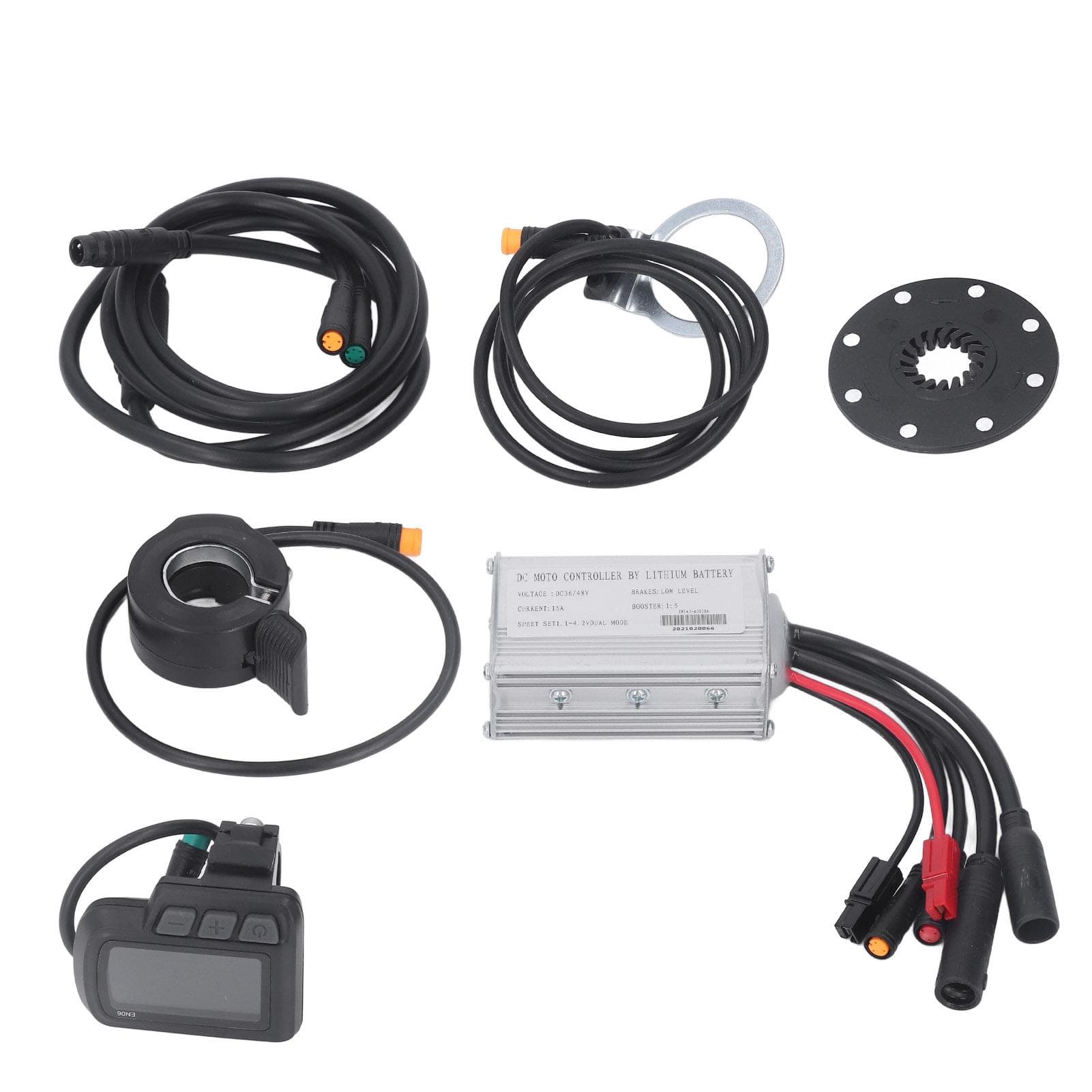 Electric Bike Motor Controller 15A Electric Bicycle Modification Kit with EN06 Panel for 250W 350W