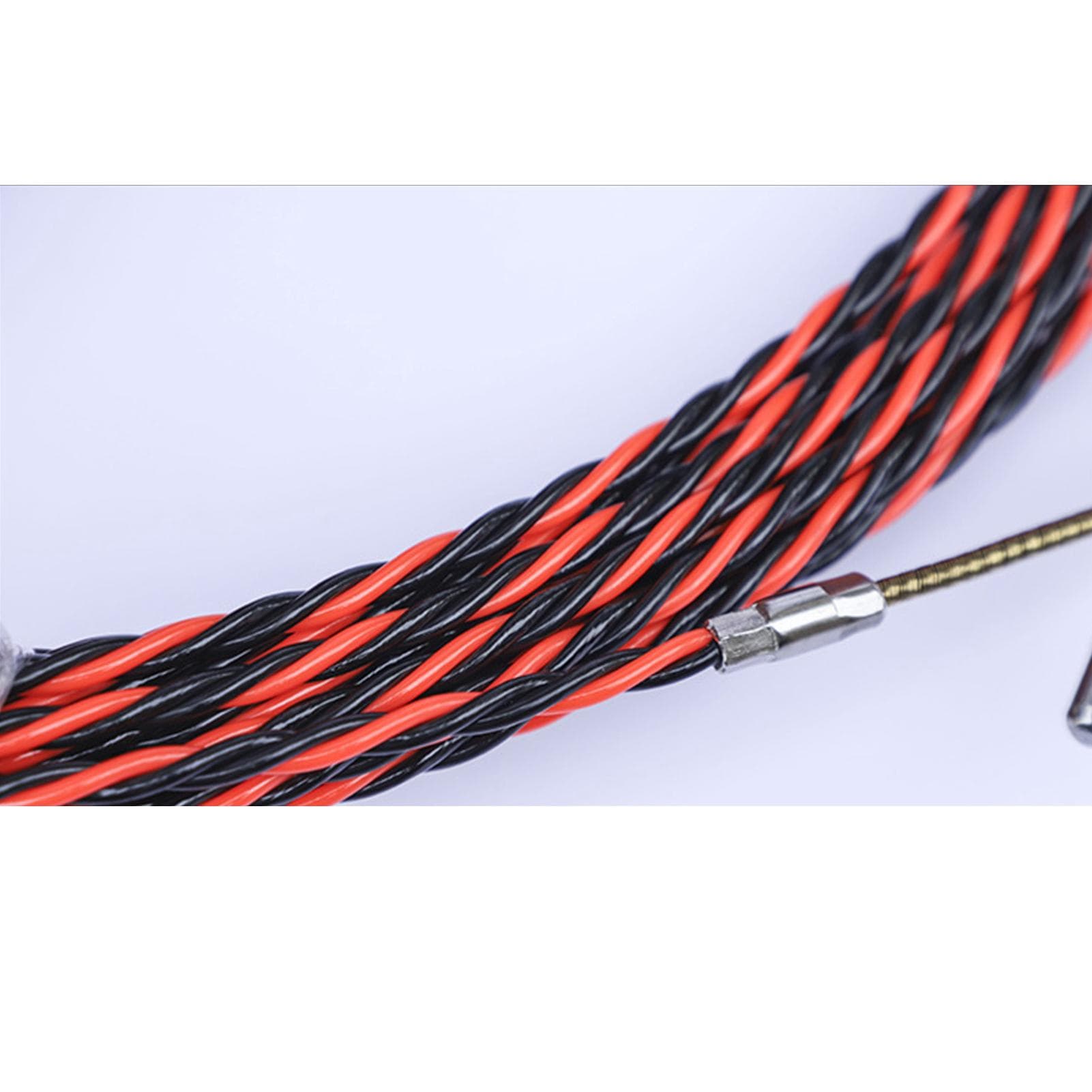 Wire Threader Flat Head Large Diameter Flexible 3 Strand Fish Tape Cable Puller for Electrician 20m