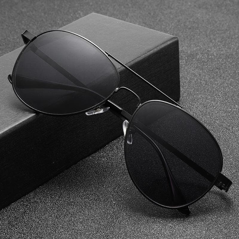 New Fashionable Pilot Men Myopia Glasses Large Frame Durable High Quality Driving Glasses Outdoor Neutral -4.0