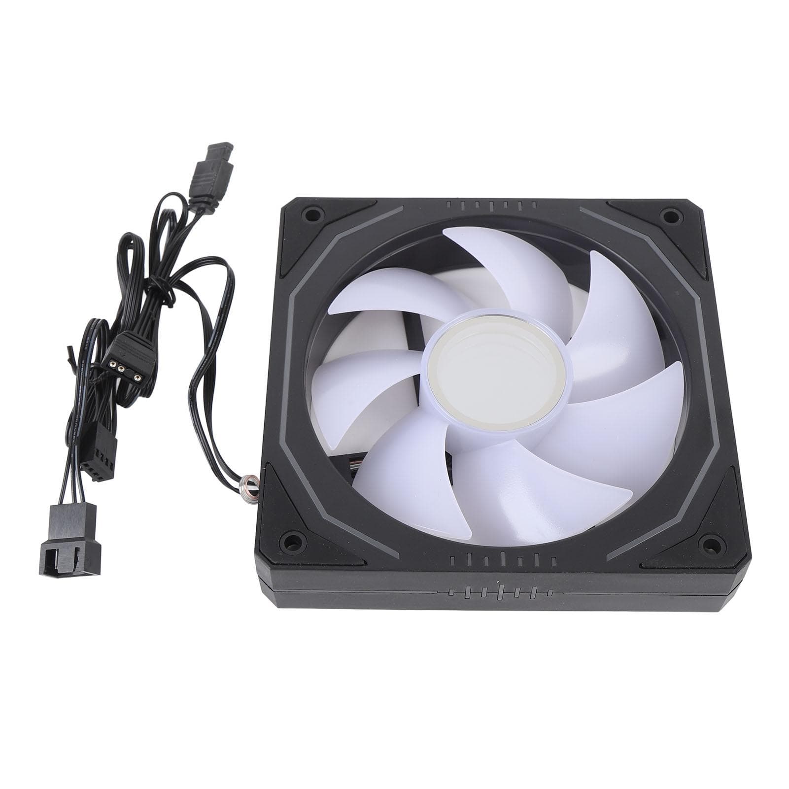 CPU Cooling Fan 120mm 3 Pin ARGB PWM Control 800 to 1800RPM LED Light Computer Cooler Fan for black