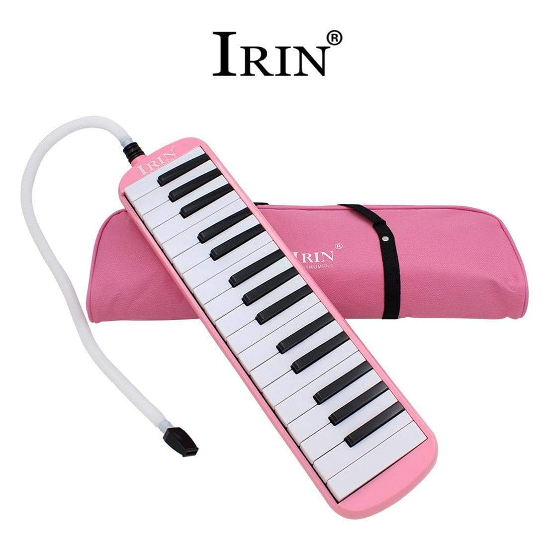 32 Piano Keys Melodica Musical Instrument  for Music Lovers Beginners Gift with Carrying Bag pink