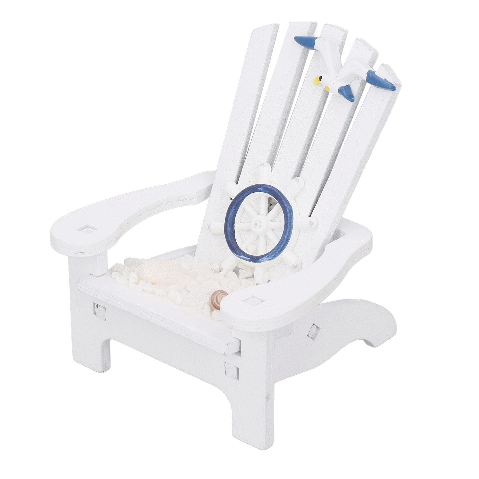 Mini Beach Chair Ornament Natural Pinewood Strong Adarondak Nautical Style Mini Beach Wooden Chair