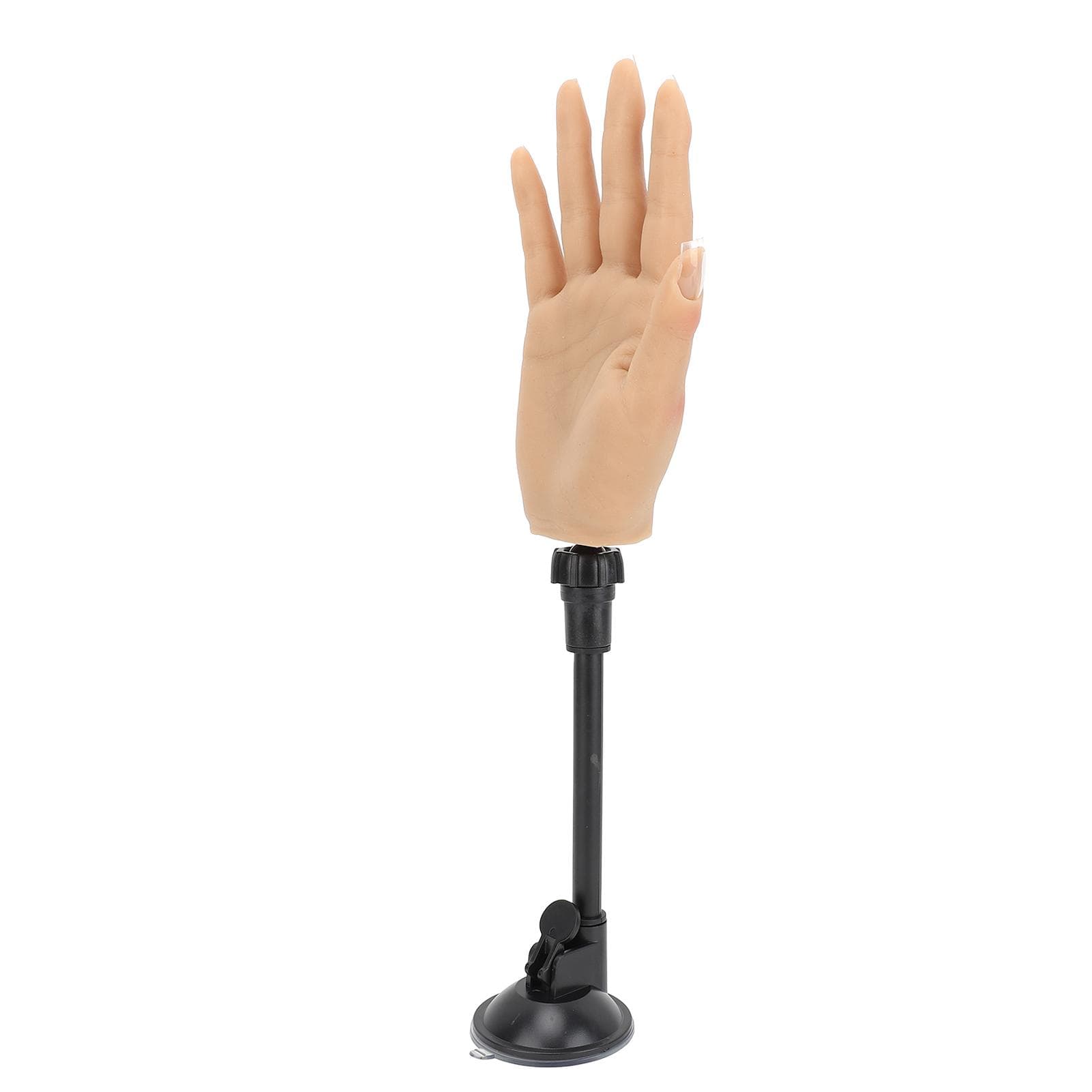Nail Training Practice Hand Professional Bendable Silicone Female Mannequin Hand with Suction Stand Right hand