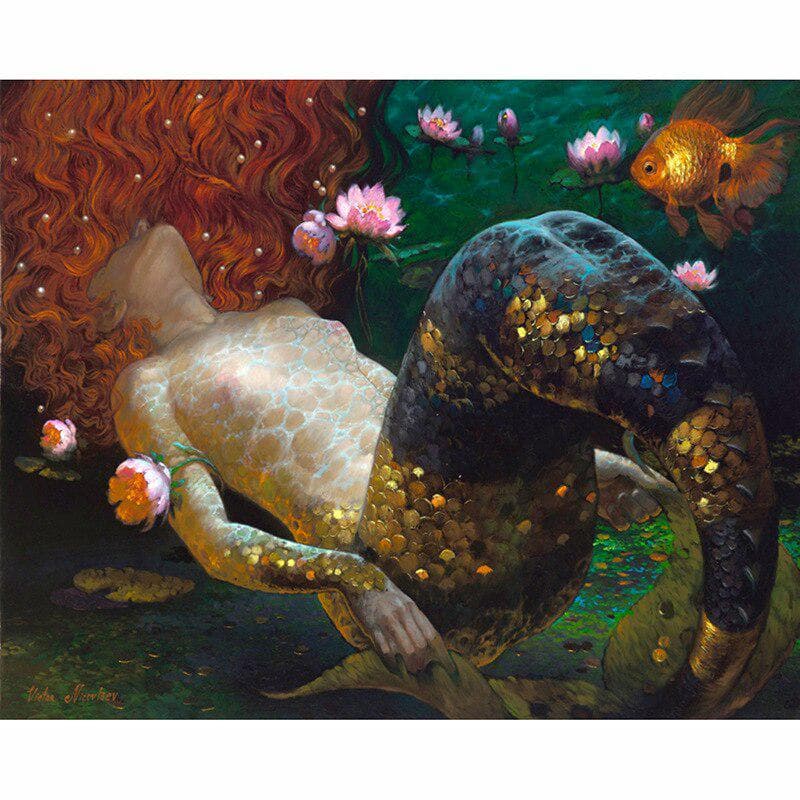 5D DIY Diamond Painting Cartoon Mermaid Embroidery Cross Stitch 5D Home Decor Handmade Gifts 20X30CM
