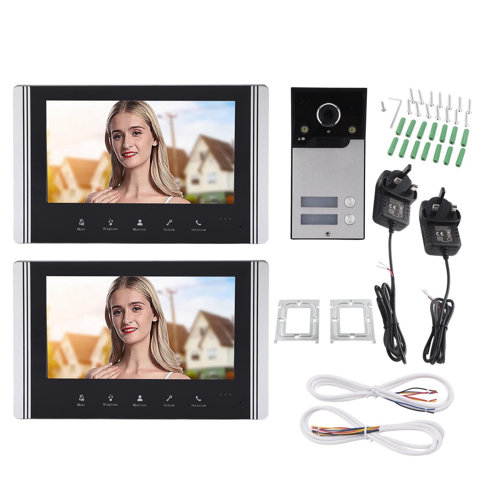 Video Doorbell Intercom System 7in TFT LCD Screen 120 degrees Wide Angle for Home Apartment